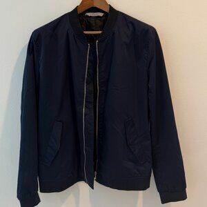 Zara Navy Bomber Jacket, XL